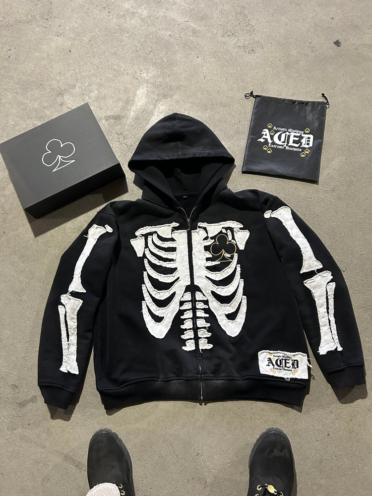 Distressed Bones Black